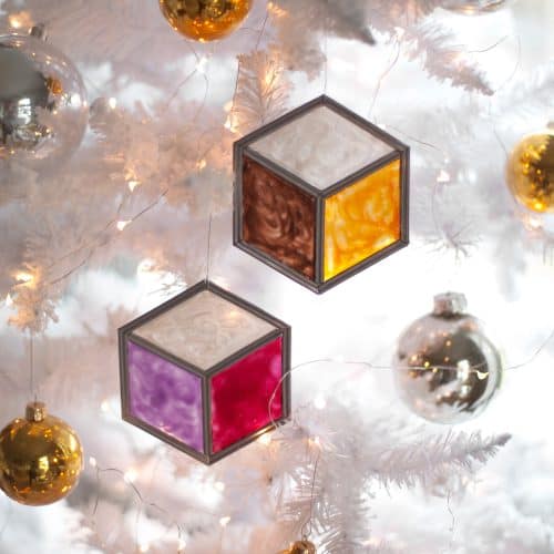 DIY stained glass ornaments
