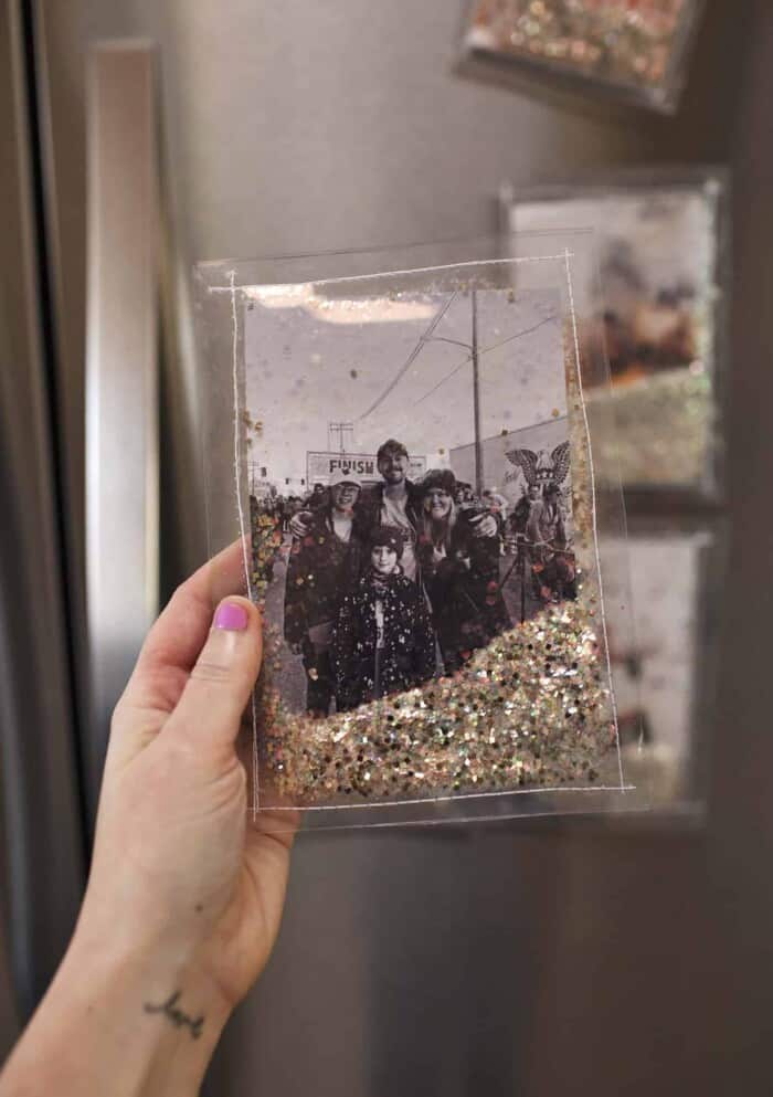 DIY Glitter Photo Frames - A Beautiful Mess