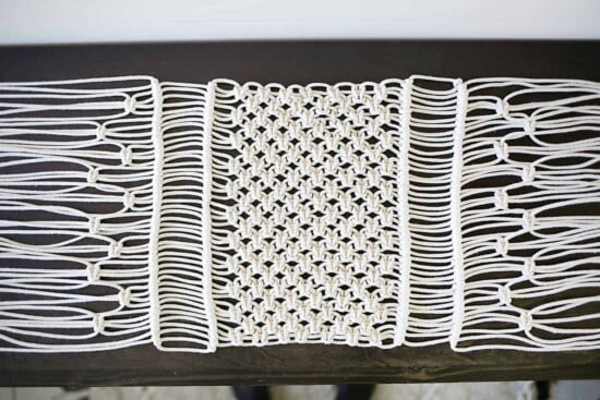 Macrame Table Runner DIY - A Beautiful Mess
