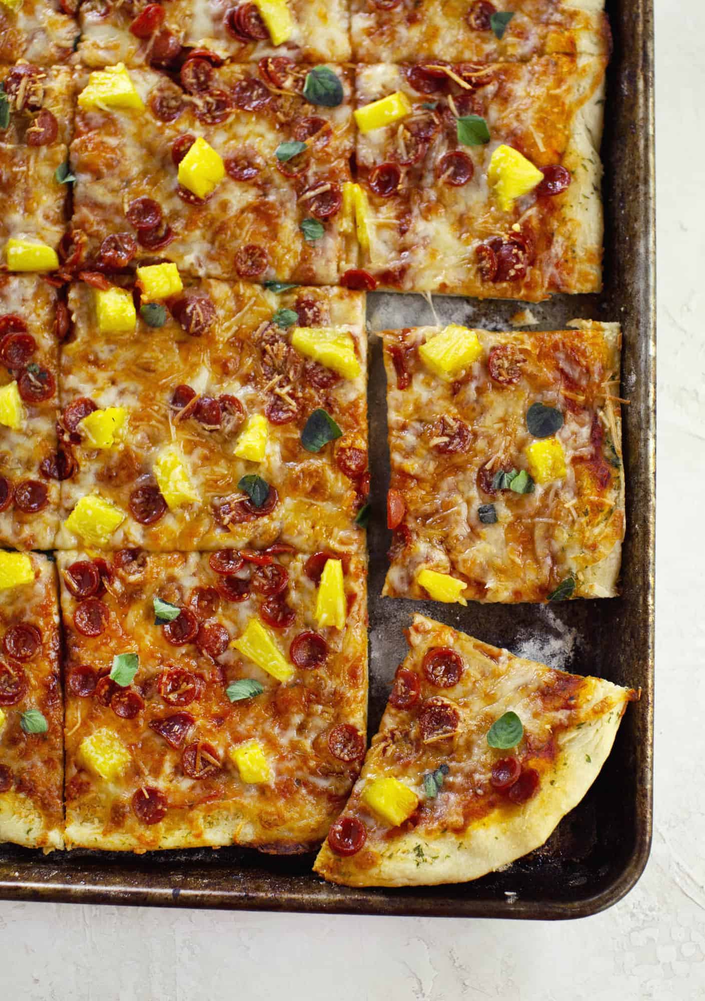 30-Minute Sheet Pan Pizza - A Beautiful Mess