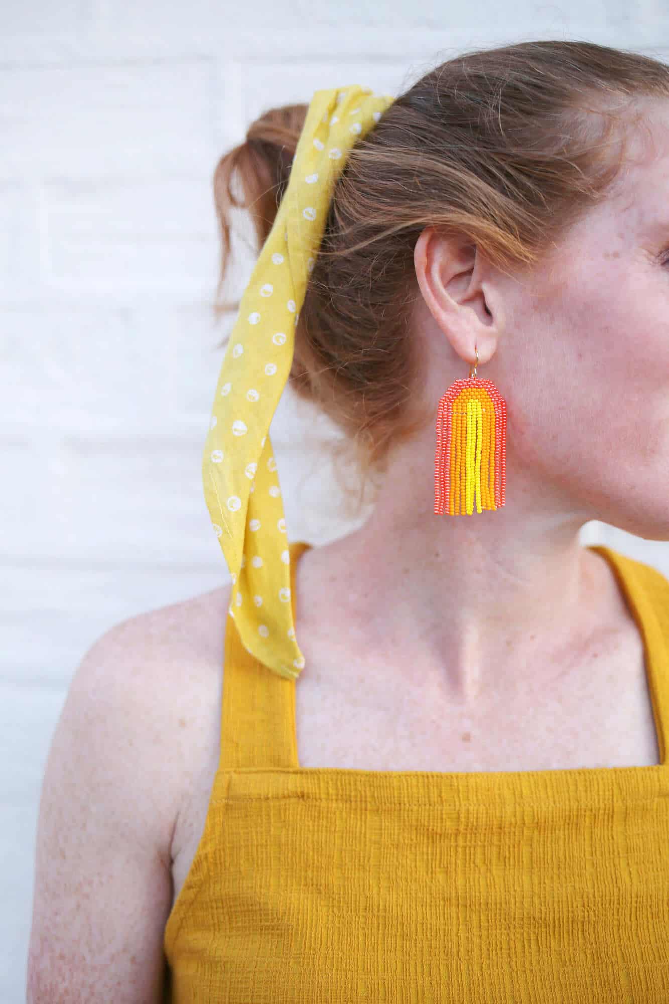 Find the simple tutorial to make these trendy rainbow earrings on A Beautiful Mess blog