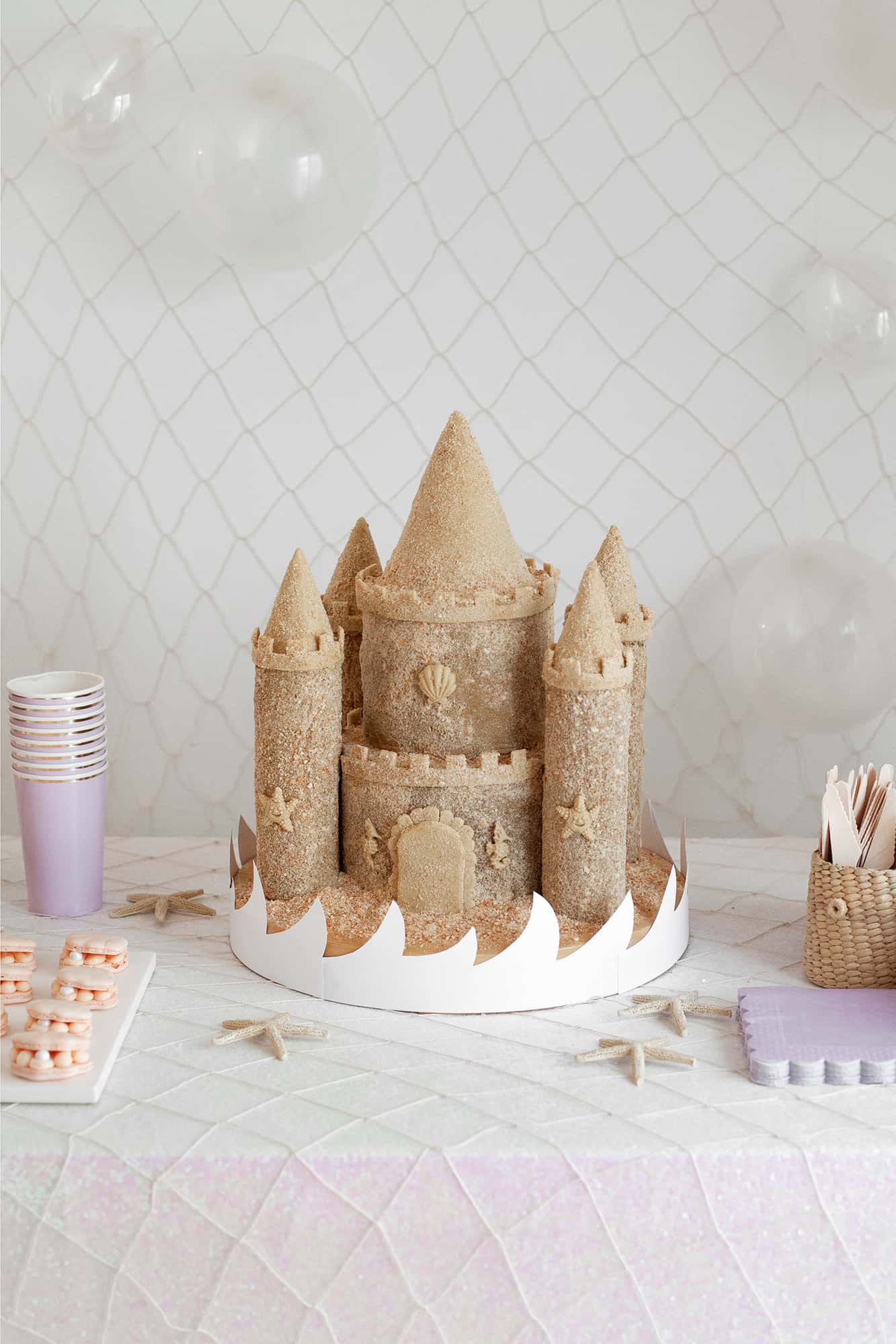 How to Make a Sandcastle Cake