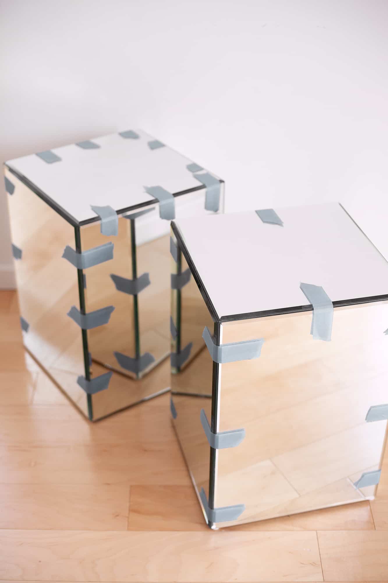 How To Make Mirrored Side Tables A, How To Make Mirrored Bedside Table