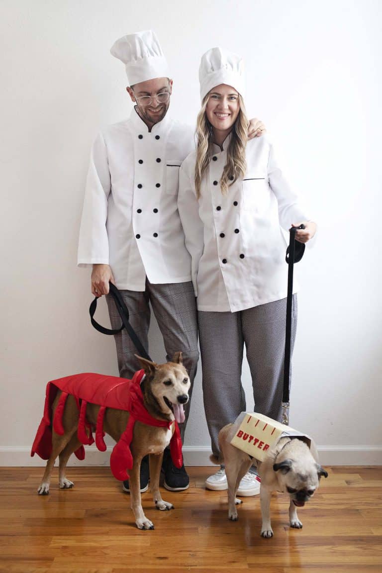 Dog Family Costumes - Chefs & Butter + Lobster - A Beautiful Mess