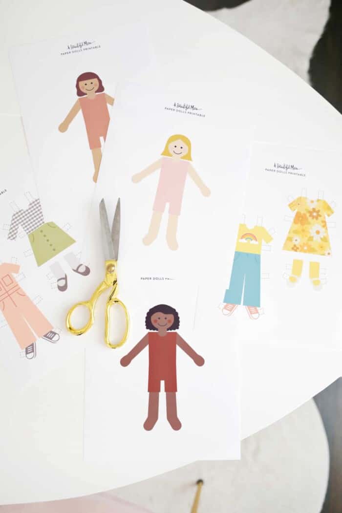 DIY Paper Dolls (with Free Printables!) - A Beautiful Mess
