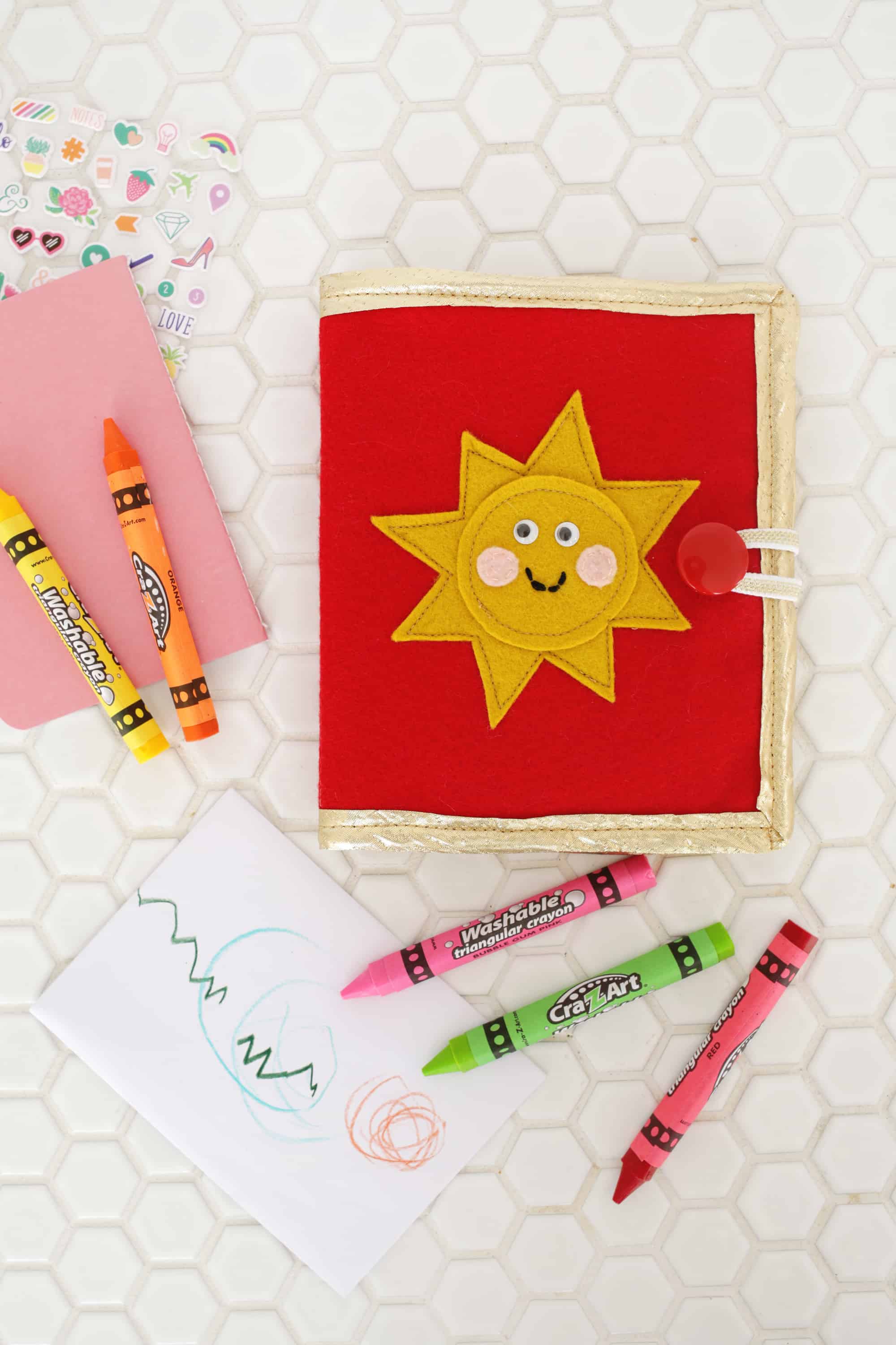 Crayon Wallet DIY For Kids (Great For Travel!) - A Beautiful Mess