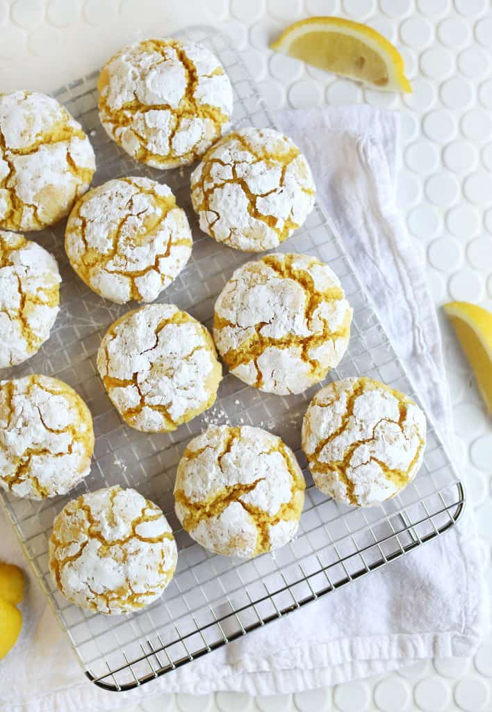 Lemon Burst Crinkle Cookies