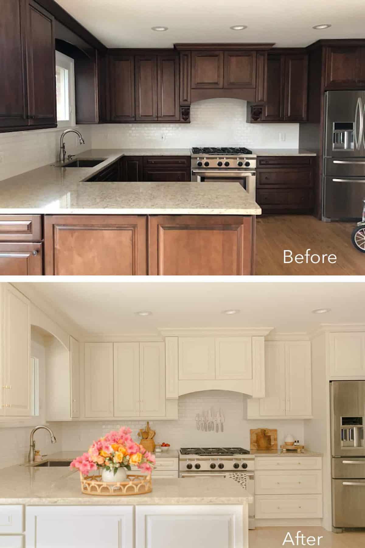 how to paint a kitchen cabinet