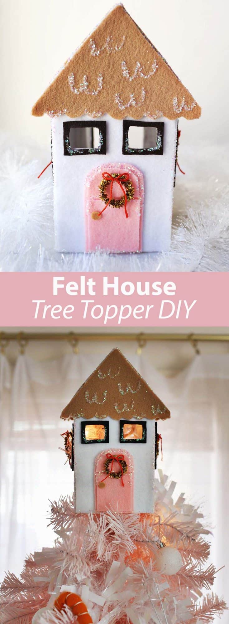 House Christmas Tree Topper DIY - A Beautiful Mess