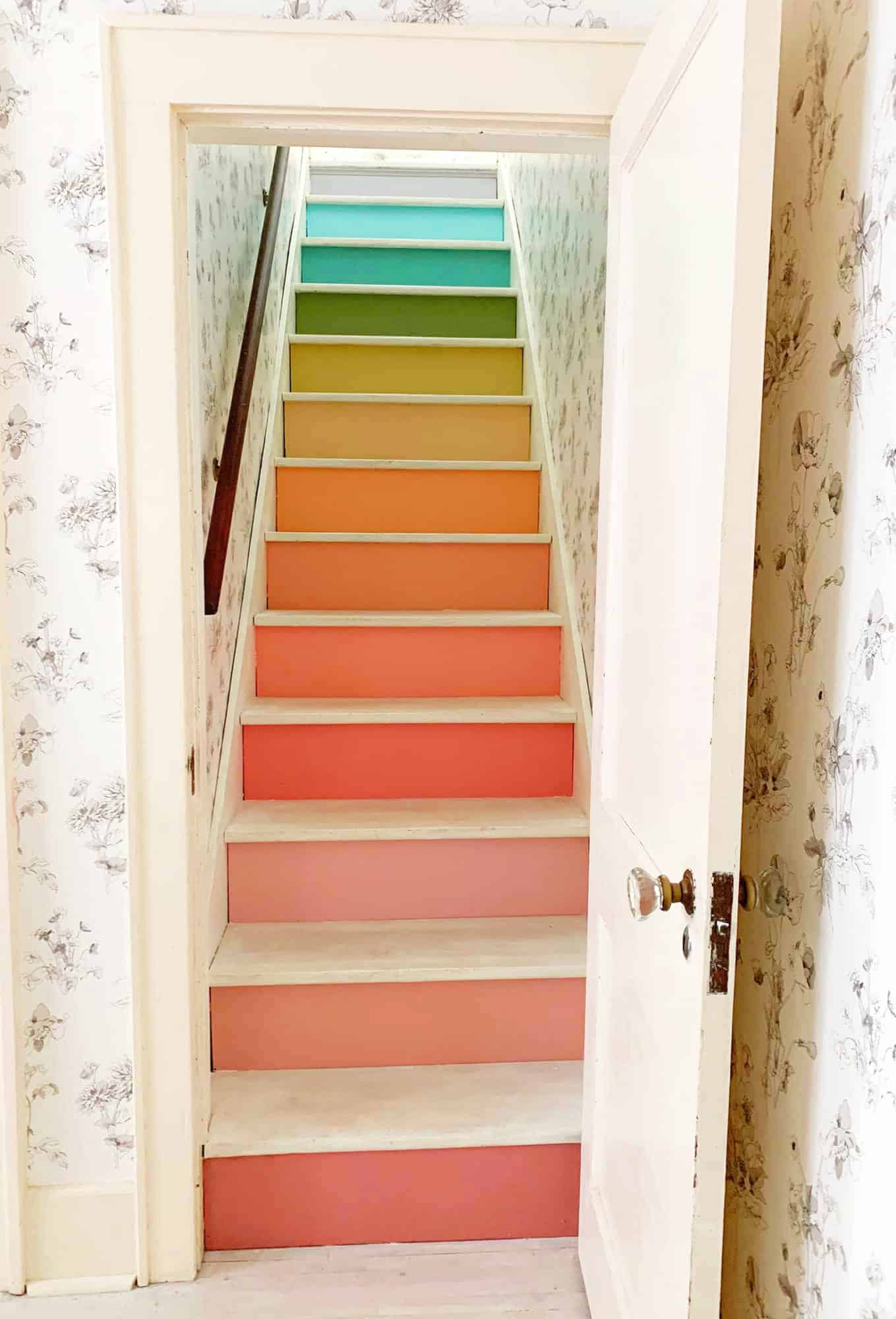Rainbow Stairs DIY - A Beautiful Mess