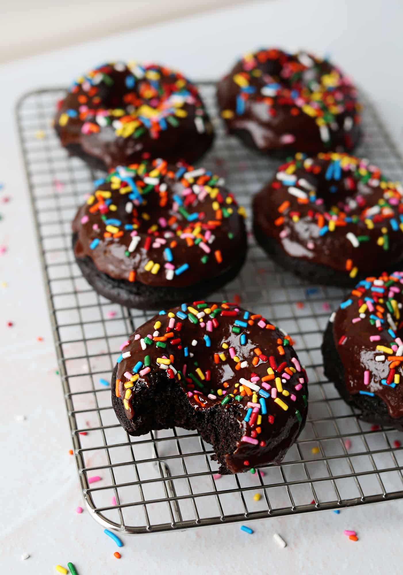 Chocolate Baked Donuts - A Beautiful Mess