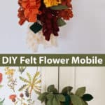 DIY felt flower mobile