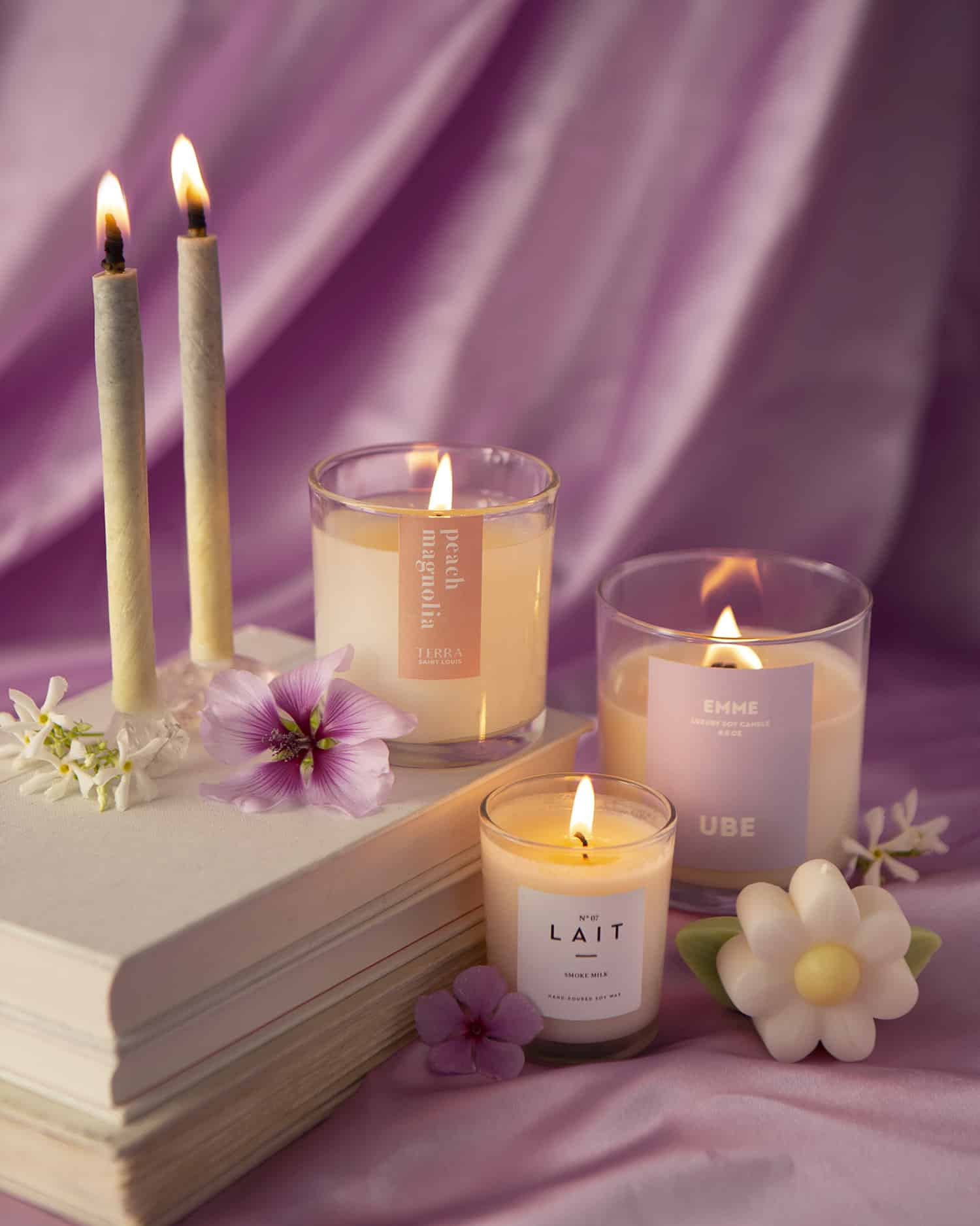 Decorative candle luxury brand, as a gift, present, for home