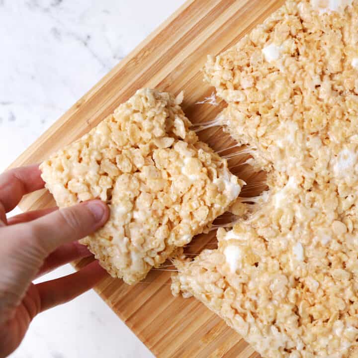 Bakery-Style Giant Rice Krispie Treats - A Beautiful Mess
