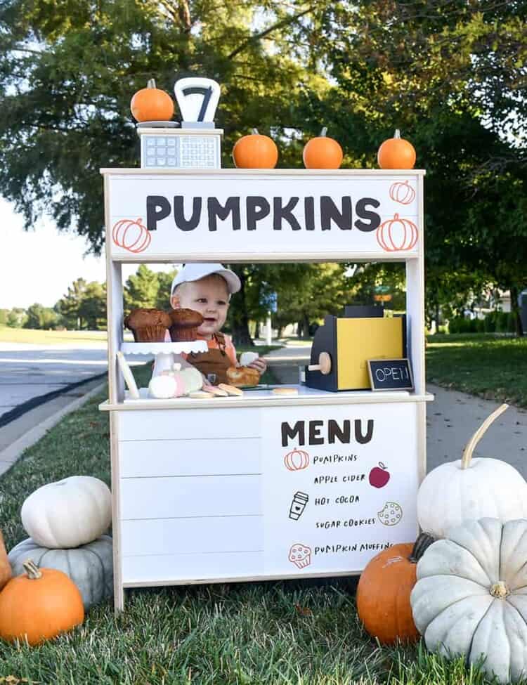 Pumpkin Stand and pumpkins