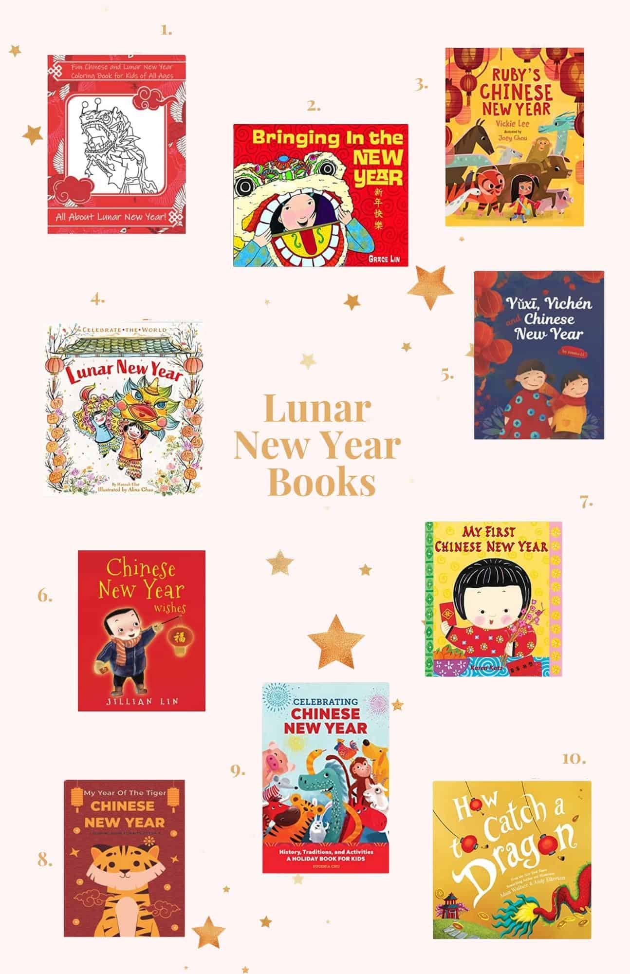collage of lunar new year books