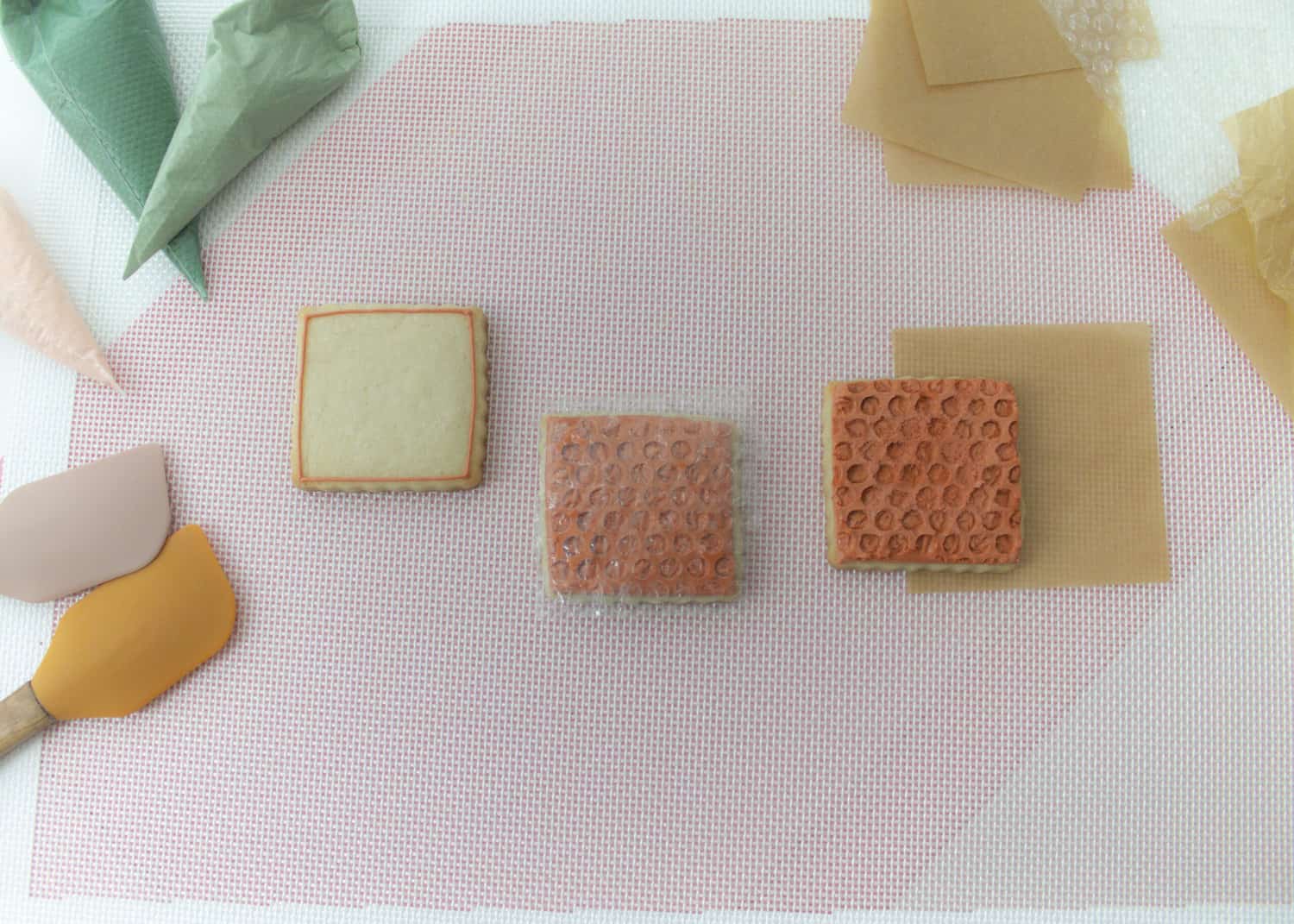 Sugar cookies with honeycomb design