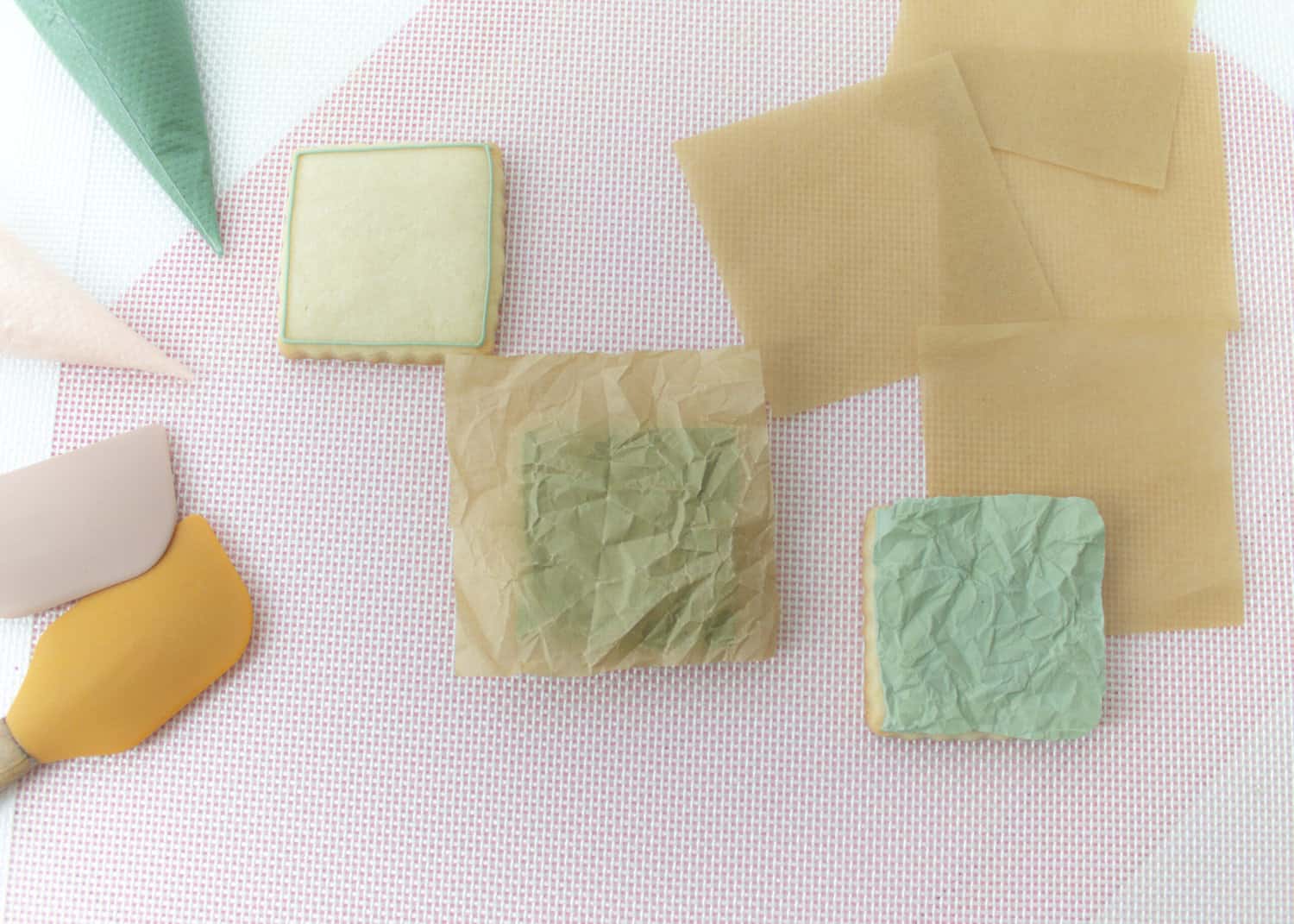 Sugar cookies with concrete texture