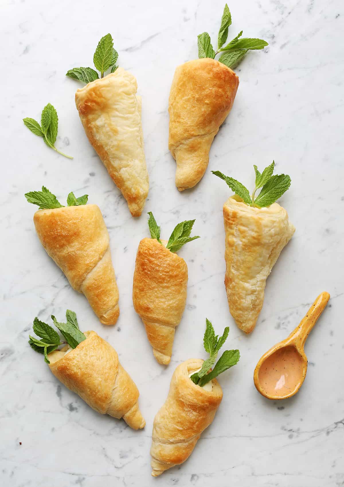 carrot-shaped pastries