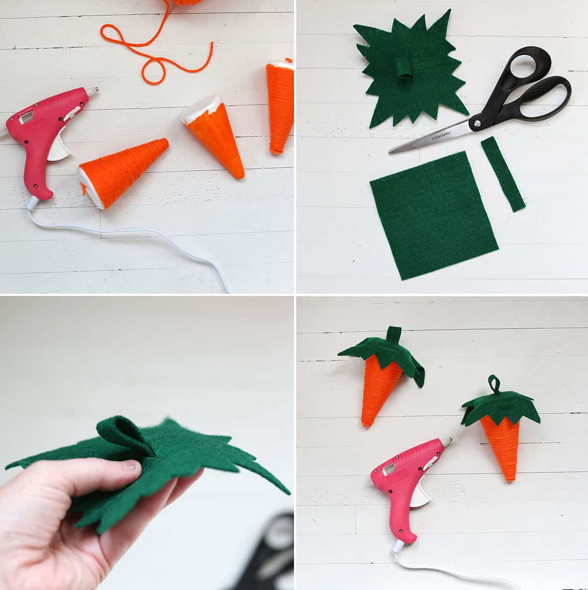 How to make a carrot thread wreath