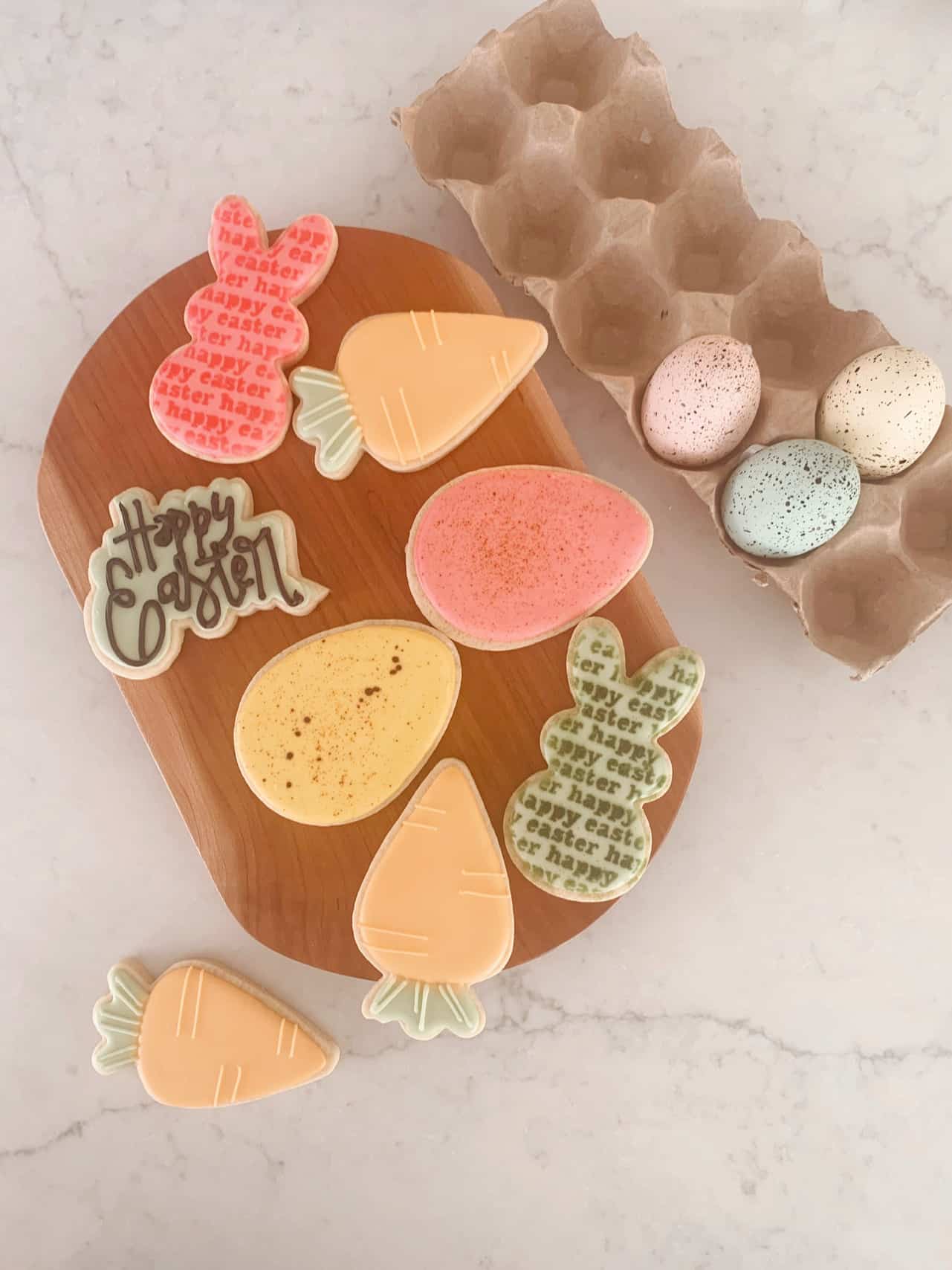 Easter-themed sugar cookies