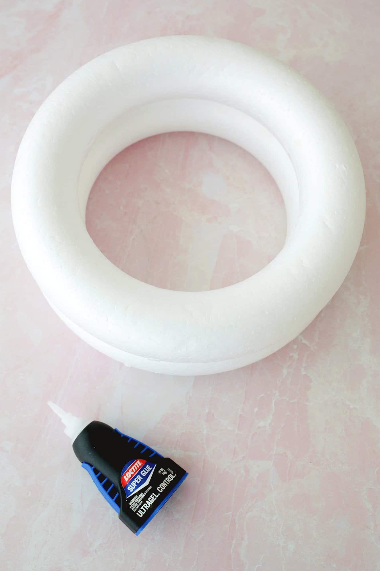 Glue the foam rings together