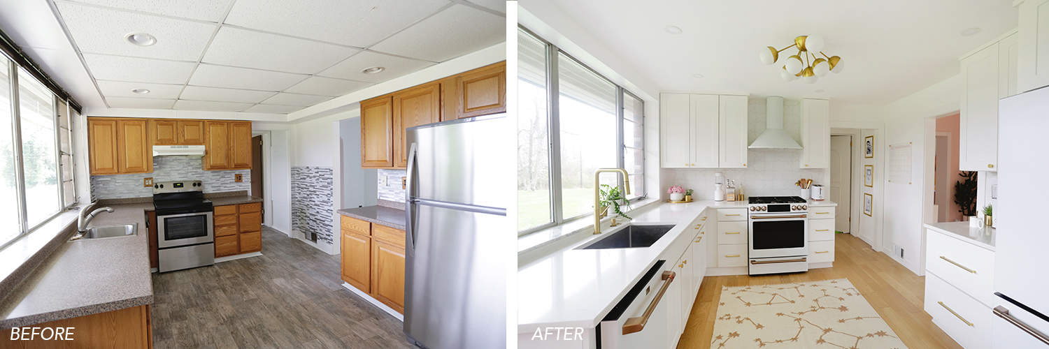 before and after in kitchen
