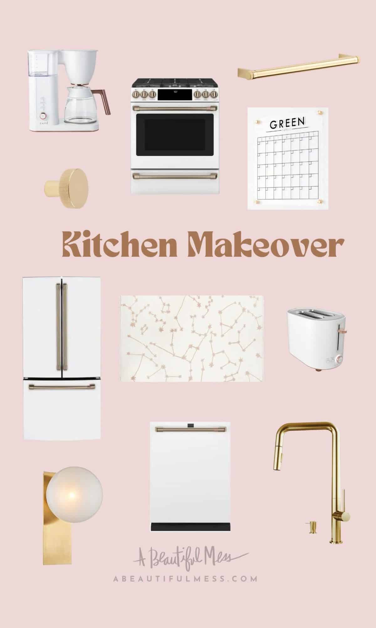 collage of kitchen items