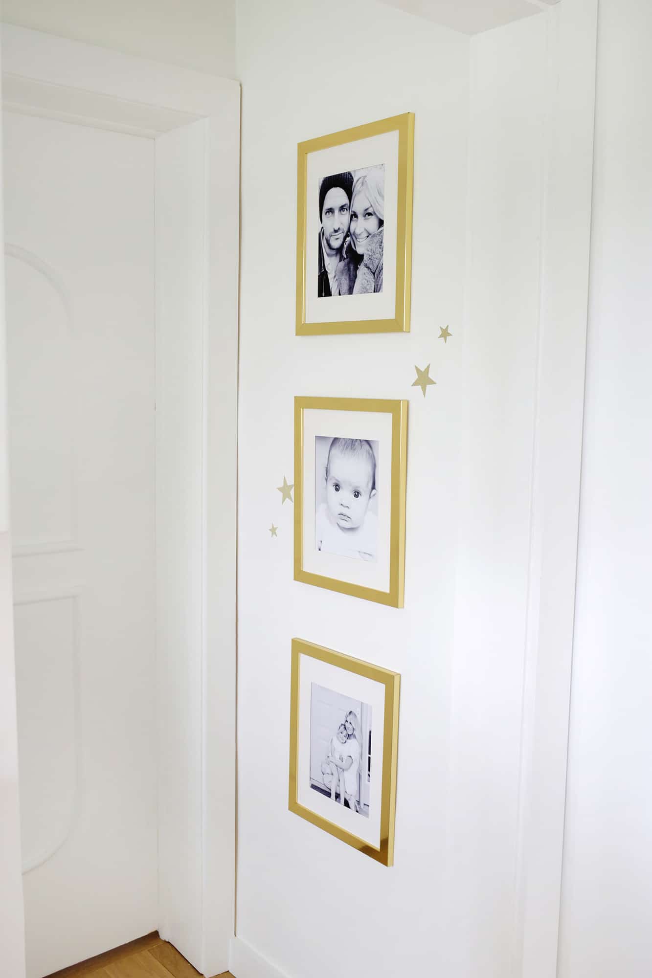 Family photo display in home