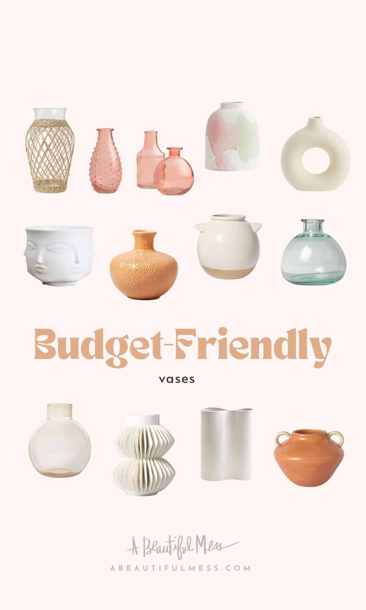Budget friendly vases