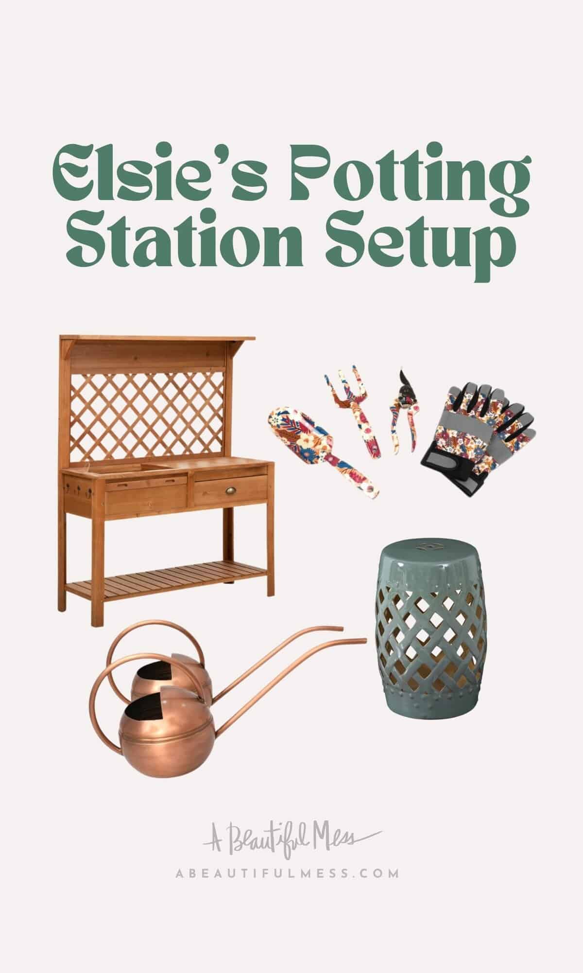 Elsies potting station setup