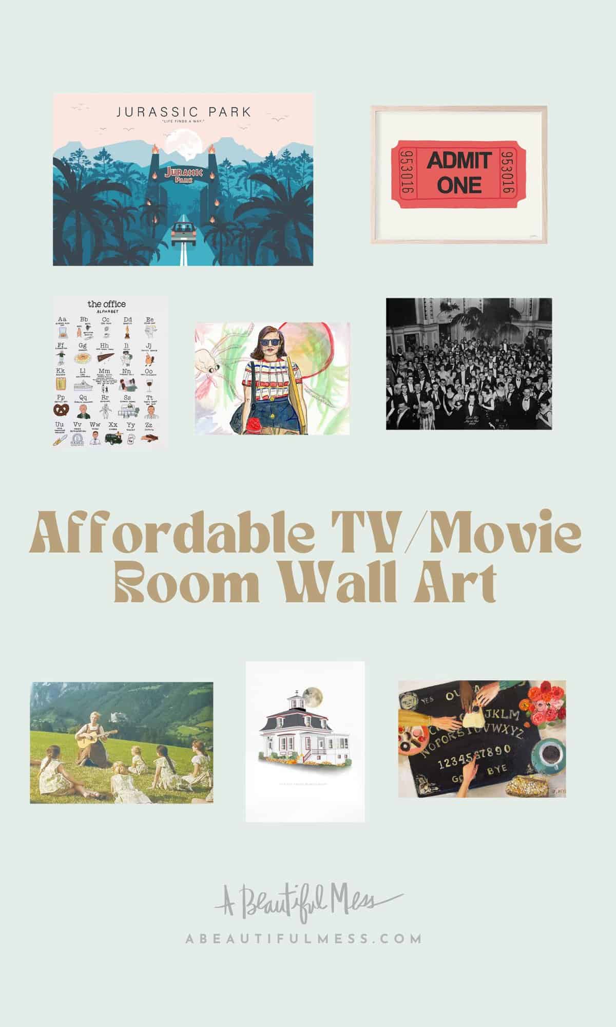 Affordable TVmovie room wall art