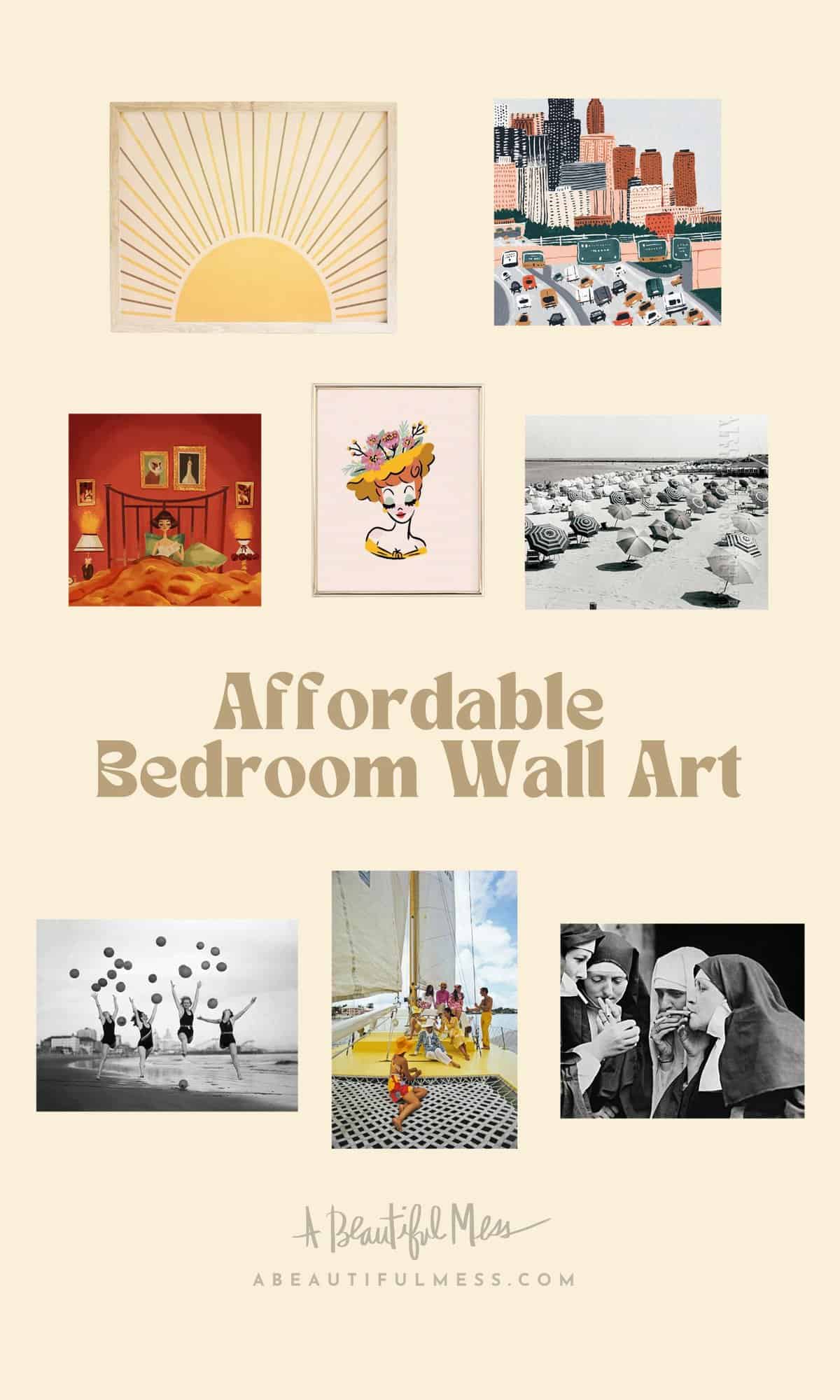 Affordable bedroom wall art