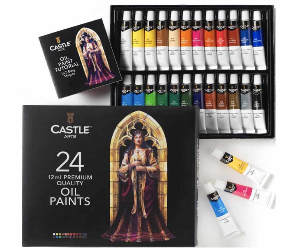 24 count oil paint set by castle