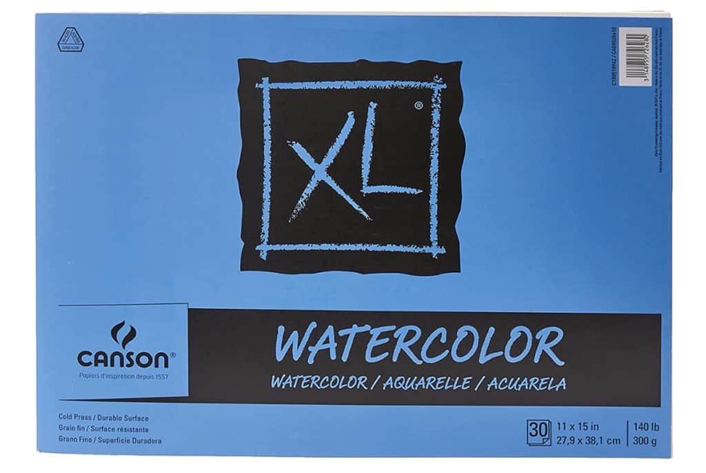 Watercolor pad of paper for drawing art supplies