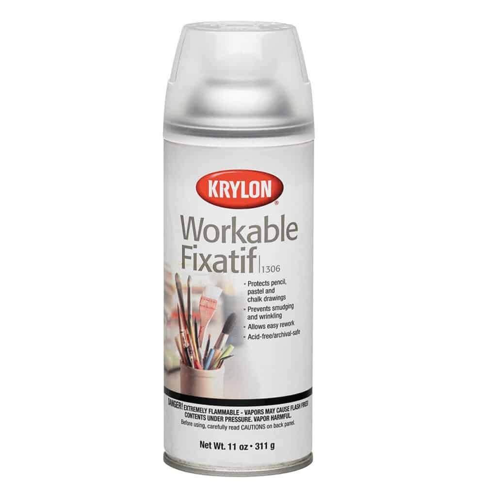 krylon fixative workable spray for drawing and pastels