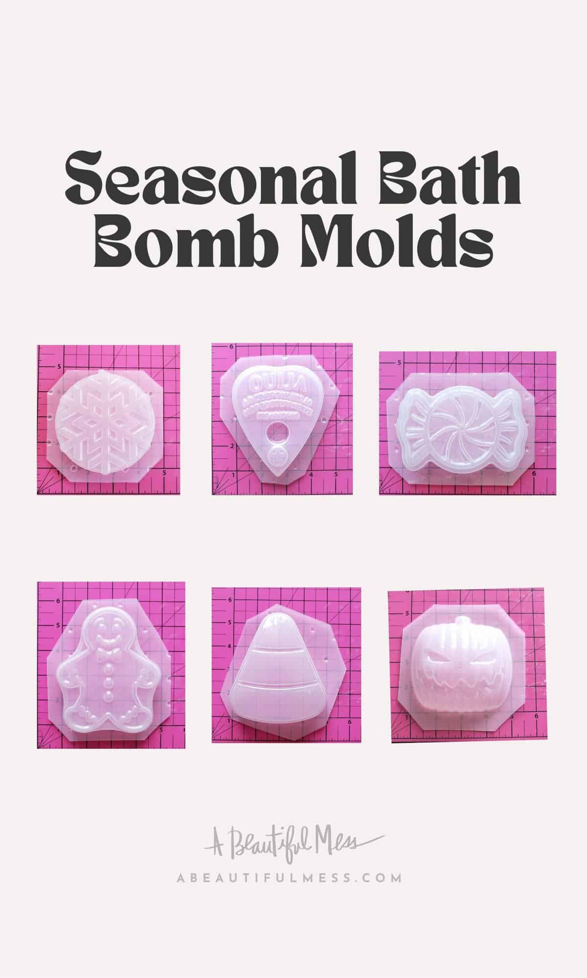 Seasonal bath bomb molds