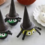 cupcakes made to look like witches for Halloween.