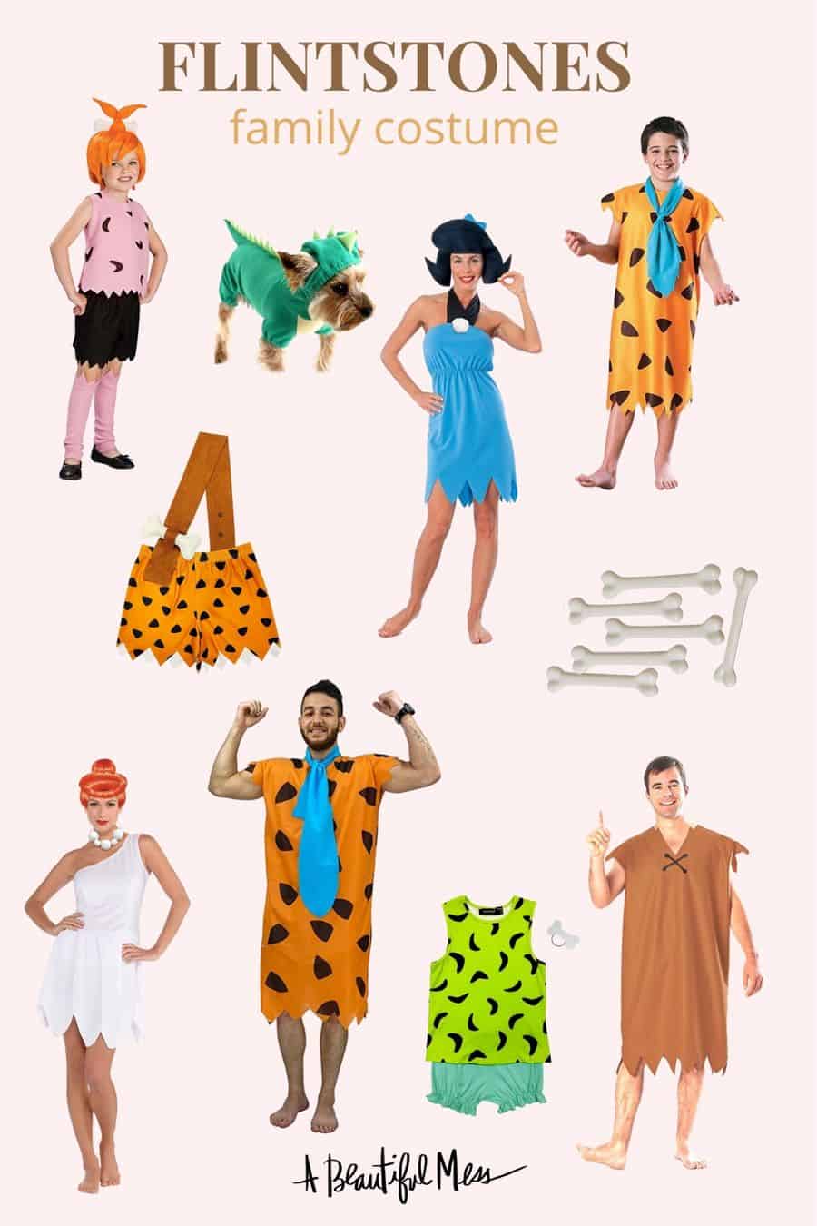 Family halloween costume ideas from The Flintstones