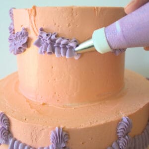Piped Ruffle Like Cake How to Pipe Frosting Ruffles - A Beautiful Mess