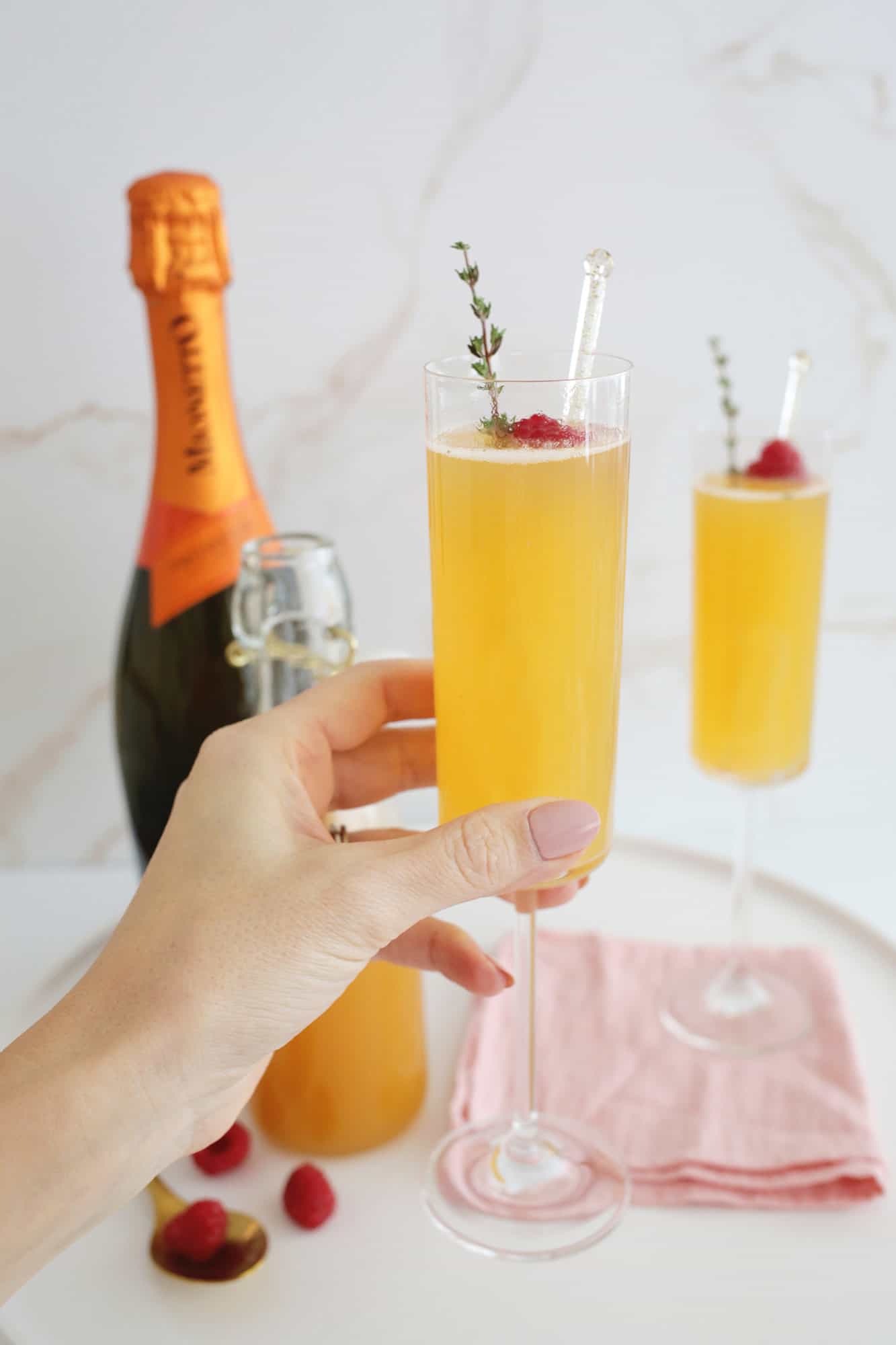 Classic Peach Bellini cocktail