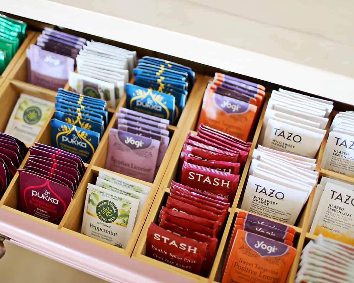 Organized Tea Station - A Beautiful Mess