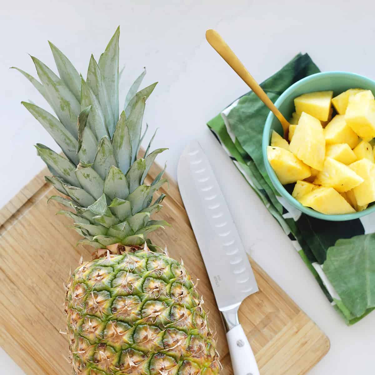 How to Cut A Pineapple (Step-By-Step With Video!) - A Beautiful Mess