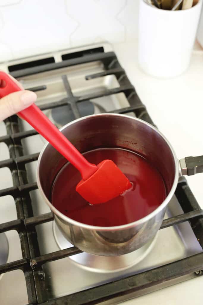 stirring coating for easy candy apples