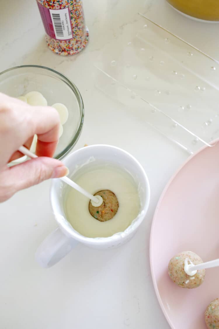 Sprinkle Mess Birthday Cake Pops - A Beautiful Mess