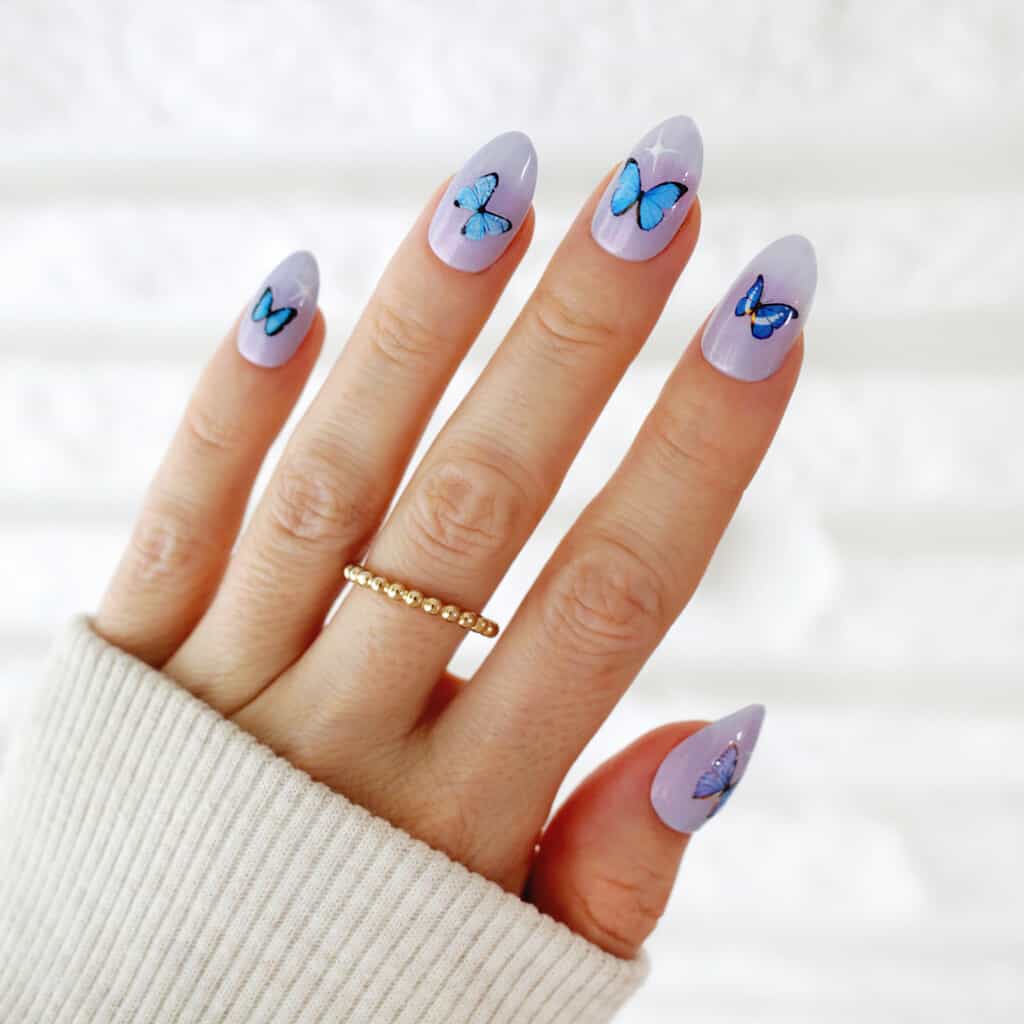 spring butterfly nails