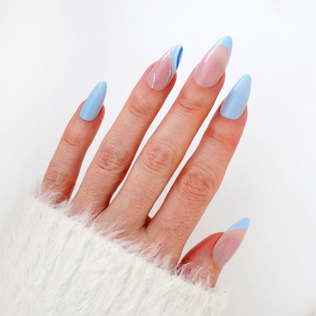 blue easter spring nail ideas