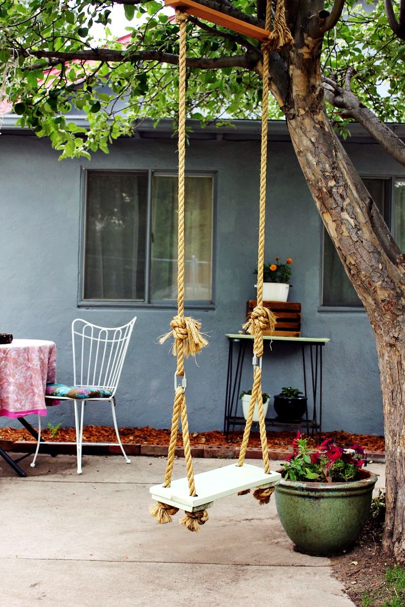 Make Your Own Tree Swing A Beautiful Mess, How To Make A Wooden Tree Swing Seat