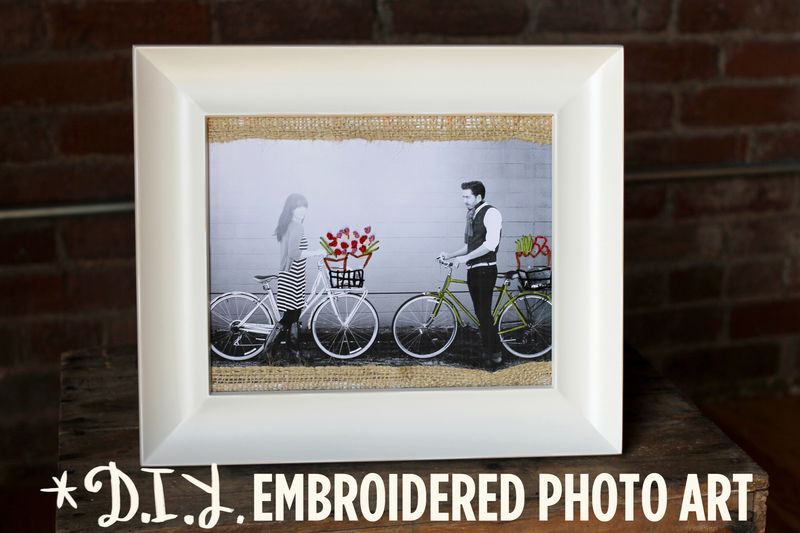 DIY Embroidered Photo Art by A Beautiful Mess