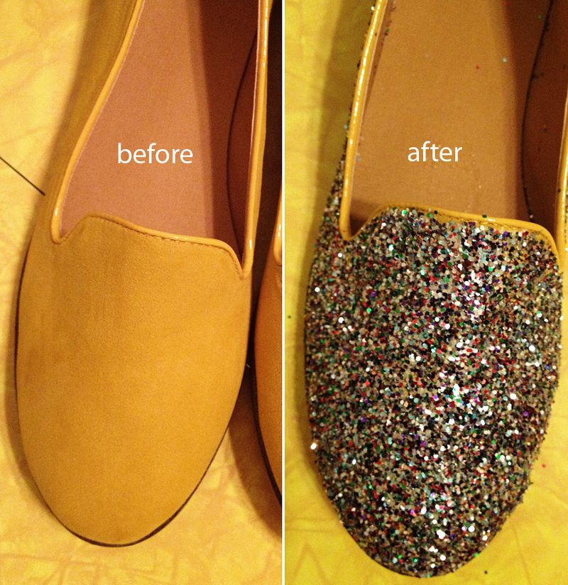 How to make glitter shoes! - A 